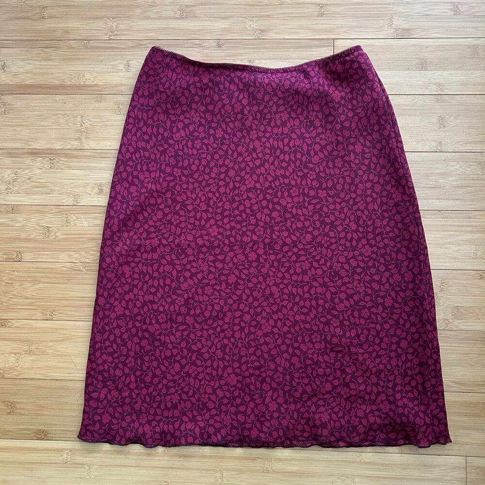 Y2K Norton McNaughton Floral Romantic Midi Skirt 6 Elastic Waist Fairy Feminine